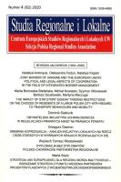 Opakowanie Studia Regionalne i Lokalne  2020/4