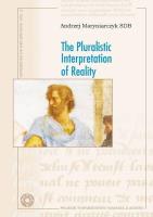 The Pluralistic Interpretation of Reality. Autor: Andrzej Maryniarczyk SDB. SmakLiter.pl Okładka książki The Pluralistic Interpretation of Reality