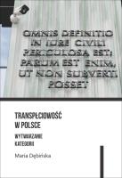 Transpłciowość w Polsce Wytwarzanie kategorii. Autor: Dębińska Maria. SmakLiter.pl Okładka książki Transpłciowość w Polsce Wytwarzanie kategorii