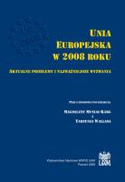Okładka książki Unia Europejska w 2008 roku