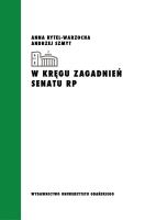 W kręgu zagadnień Senatu RP. Autor: Rytel-Warzocha Anna, Szmyt Andrzej. SmakLiter.pl Okładka książki W kręgu zagadnień Senatu RP
