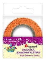 Opakowanie Wstążka bawełniana koronka 15mmx1,8m pomarańczowa