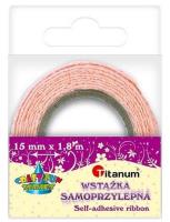 Opakowanie Wstążka bawełniana koronka 15mmx1,8m pudroworóżowa