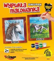 Opakowanie Wypukła kolorowanka Konie - Arab + Shire