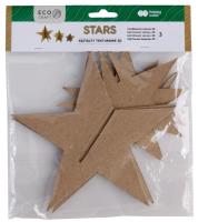 Opakowanie Zestaw kształtów tekturowych 3D Stars 3szt