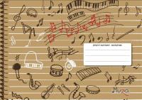 Zeszyt nutowy A4 - notatnik poziomy 60 kartek. Autor: praca zbiorowa. SmakLiter.pl Okładka książki Zeszyt nutowy A4 - notatnik poziomy 60 kartek