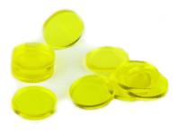 Opakowanie Znaczniki akryl żółte okrągłe 22x3mm 10szt