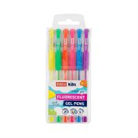 Opakowanie Długopis żelowy Fluo 6 kolorów EASY