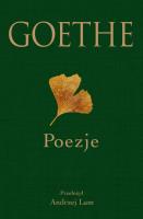 Goethe Poezje. Autor: Johann Wolfgang von Goethe. SmakLiter.pl Okładka książki Goethe Poezje