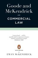 Okładka książki Goode and McKendrick on Commercial Law 6th Edition