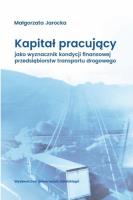 Kapitał pracujący jako wyznacznik kondycji.... Autor: Małgorzata Jarocka. SmakLiter.pl Okładka książki Kapitał pracujący jako wyznacznik kondycji...