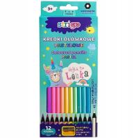 Opakowanie Kredki ołówkowe pastelowe Lenka 12 kolorów STRIGO