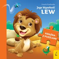 Książka z puzzlami Jego Wysokość lew. Autor: Kozłowska Urszula. SmakLiter.pl Okładka książki Książka z puzzlami Jego Wysokość lew