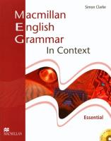 Macmillan English Grammar in Context Essential bez klucza. Autor: Clarke Simon. SmakLiter.pl Okładka książki Macmillan English Grammar in Context Essential bez klucza