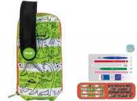 Opakowanie Multipiórnik Milan owalny z 4 piórnikami MILLION YEARS AGO zielony