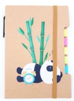 Opakowanie Notatnik z długopisem i registrami Eco panda MIX
