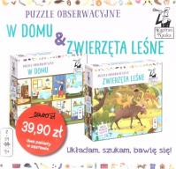 Okładka książki Pakiet: W domu+Zwierzeta leśne puzzle obserwacyjne