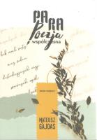 Parapoezja współczesna. Autor: Mateusz Gajdas. SmakLiter.pl Okładka książki Parapoezja współczesna