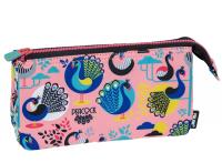 Opakowanie Piórnik Milan 5 komorowy PEACOCK różowy