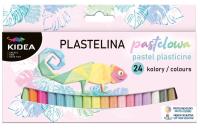 Plastelina 24 kolory pastelowe KIDEA. Wydawca: Derform. SmakLiter.pl Opakowanie Plastelina 24 kolory pastelowe KIDEA