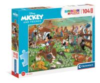 Puzzle 104 maxi super color Mickey&Przyjaciele 23759. Wydawca: Clementoni. SmakLiter.pl Opakowanie Puzzle 104 maxi super color Mickey&Przyjaciele 23759