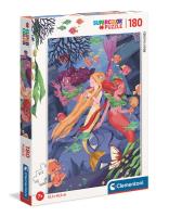 Puzzle 180 Super Kolor Mermaids. Wydawca: Clementoni. SmakLiter.pl Opakowanie Puzzle 180 Super Kolor Mermaids