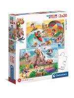 Puzzle 2x20 Super Kolor Let's Sport!. Wydawca: Clementoni. SmakLiter.pl Opakowanie Puzzle 2x20 Super Kolor Let's Sport!