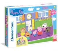 Puzzle 40 podłogowe Super Kolor Peppa Pig. Wydawca: Clementoni. SmakLiter.pl Opakowanie Puzzle 40 podłogowe Super Kolor Peppa Pig