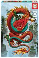 Puzzle 500 Smok szczęścia, Vincent Hie G3. Wydawca: Educa. SmakLiter.pl Opakowanie Puzzle 500 Smok szczęścia, Vincent Hie G3