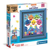 Puzzle 60 frame me up Rekinki  38807. Wydawca: Clementoni. SmakLiter.pl Opakowanie Puzzle 60 frame me up Rekinki  38807