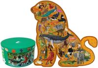 Puzzle Świat Zwierząt 280 Elementów Okrągłe Pudełko. Wydawca: Lean Toys. SmakLiter.pl Opakowanie Puzzle Świat Zwierząt 280 Elementów Okrągłe Pudełko