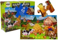 Puzzle Układanka Farma Zwierzęta 48 elem. Wydawca: Lean Toys. SmakLiter.pl Opakowanie Puzzle Układanka Farma Zwierzęta 48 elem