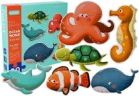 Puzzle Wodny Świat 30 elementów 6 zwierząt Delfin Żółw Rybka. Wydawca: Lean Toys. SmakLiter.pl Opakowanie Puzzle Wodny Świat 30 elementów 6 zwierząt Delfin Żółw Rybka