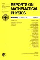 Opakowanie Reports on Mathematical Physics 85/2 Pergamon