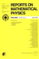 Opakowanie Reports on Mathematical Physics 86/1 Pergamon