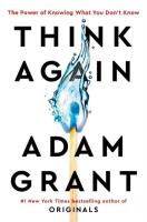 Think Again. Autor: Grant Adam. SmakLiter.pl Okładka książki Think Again