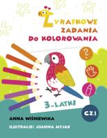 Zadania Żyrafki. Zadania do kolorowania. Autor: Joanna Myjak (ilustr.). SmakLiter.pl Okładka książki Zadania Żyrafki. Zadania do kolorowania