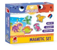 Zestaw magnesów. Dinozaury. Wydawca: Roter Kafer. SmakLiter.pl Opakowanie Zestaw magnesów. Dinozaury