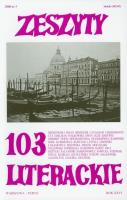 Zeszyty literackie 103 3/2008. Autor: praca zbiorowa. SmakLiter.pl Okładka książki Zeszyty literackie 103 3/2008