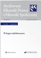 Okładka książki Archiwum Filozofii Prawa i Filozofii.. 2/2020 (23)