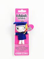 Brelok Kłębek Szczęścia - Wzorowa uczennica. Wydawca: Jawi. SmakLiter.pl Opakowanie Brelok Kłębek Szczęścia - Wzorowa uczennica