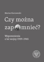 Okładka książki Czy można zapomnieć?