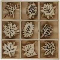 Opakowanie Drewniane dekoracje w pudełku mix 45szt