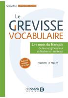 Okładka książki Grevisse vocabulaire Les mots du francais