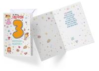 Okładka książki Karnet 3 urodziny dziewczynki PR-020