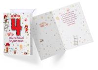 Okładka książki Karnet 4 urodziny chłopca PR-023