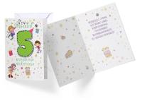 Okładka książki Karnet 5 urodziny dziewczynki PR-024