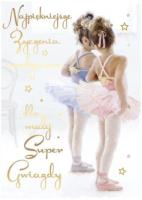 Opakowanie Karnet B5 QDK-040 Urodziny baletnica