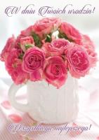 Opakowanie Karnet B6 3DV-106 Urodziny kwiaty