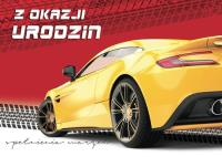 Karnet B6 3DV-195 Urodziny samochód. Wydawca: Kukartka. SmakLiter.pl Opakowanie Karnet B6 3DV-195 Urodziny samochód